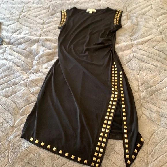 Michael Kors asymmetrical black and gold dress - Picture 6 of 8